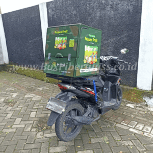 Box delivery motor fiberglass untuk frozen food dan cold chain dengan branding logo perusahaan — foto 13