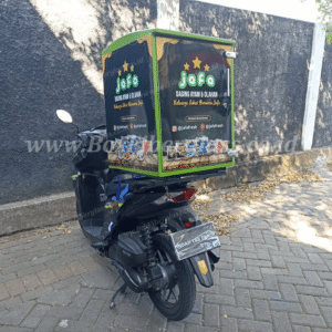 Box delivery motor fiberglass untuk frozen food dan cold chain dengan branding logo perusahaan — foto 7